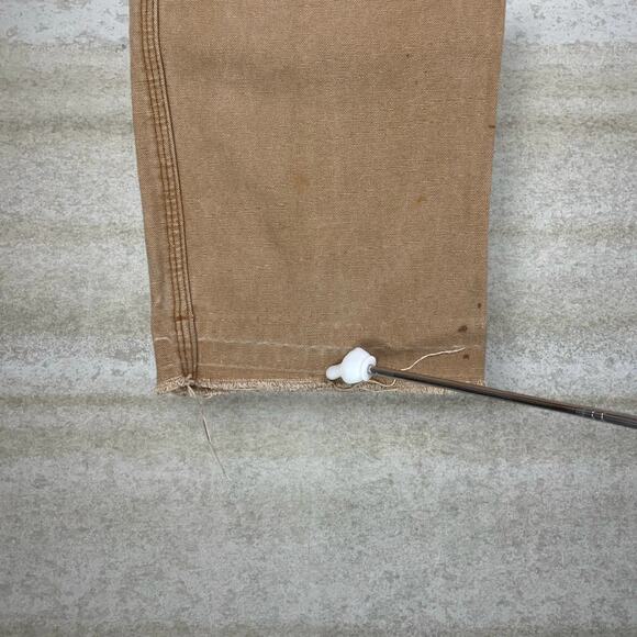 Vintage Dickies Carpenter Pants Tan Canvas Baggy Wide Leg Fit Dungarees 90s - Picture 7 of 15